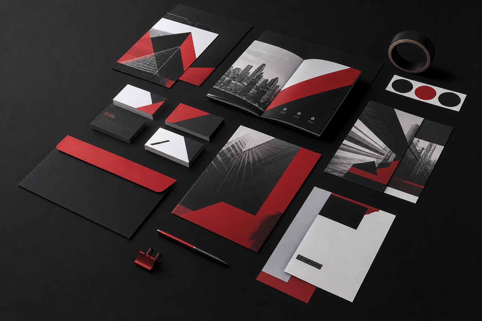 Referencia visual de papelería comercial